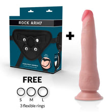 ROCKARMY - ARNÊS + CRUZADO DUPLA DENSIDADE 21.5 CM -O- 4.46 CM - Sexshoptuga  Sexshoptuga 