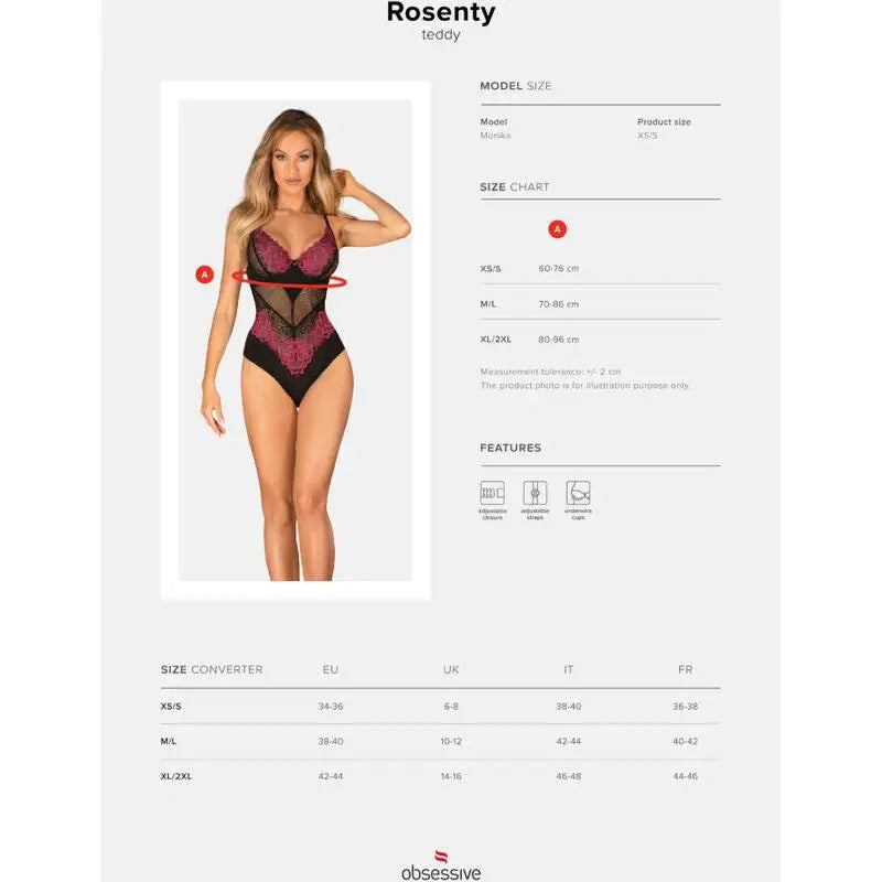 OBSESSIVE - ROSENTY TEDDY XS/S - Sexshoptuga 