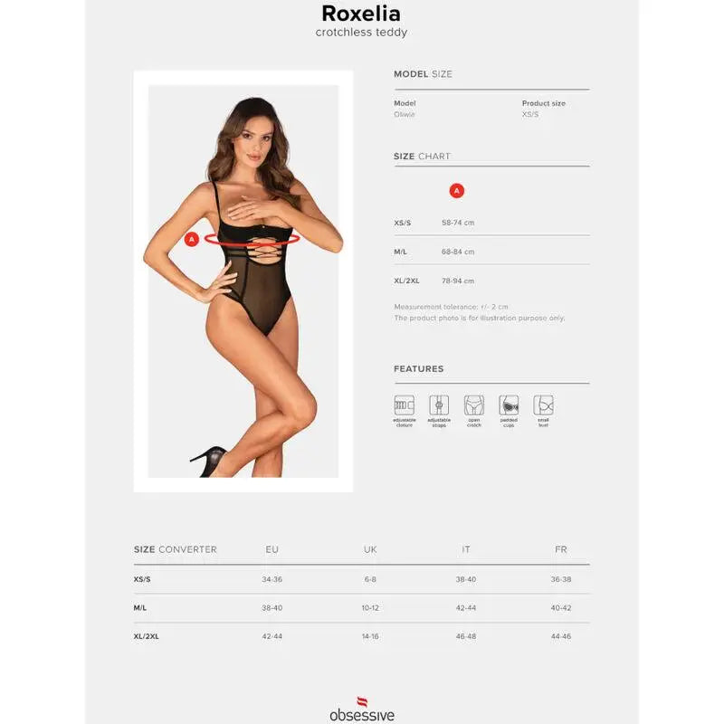 OBSESSIVE - ROXELIA TEDDY XS/S - Sexshoptuga 