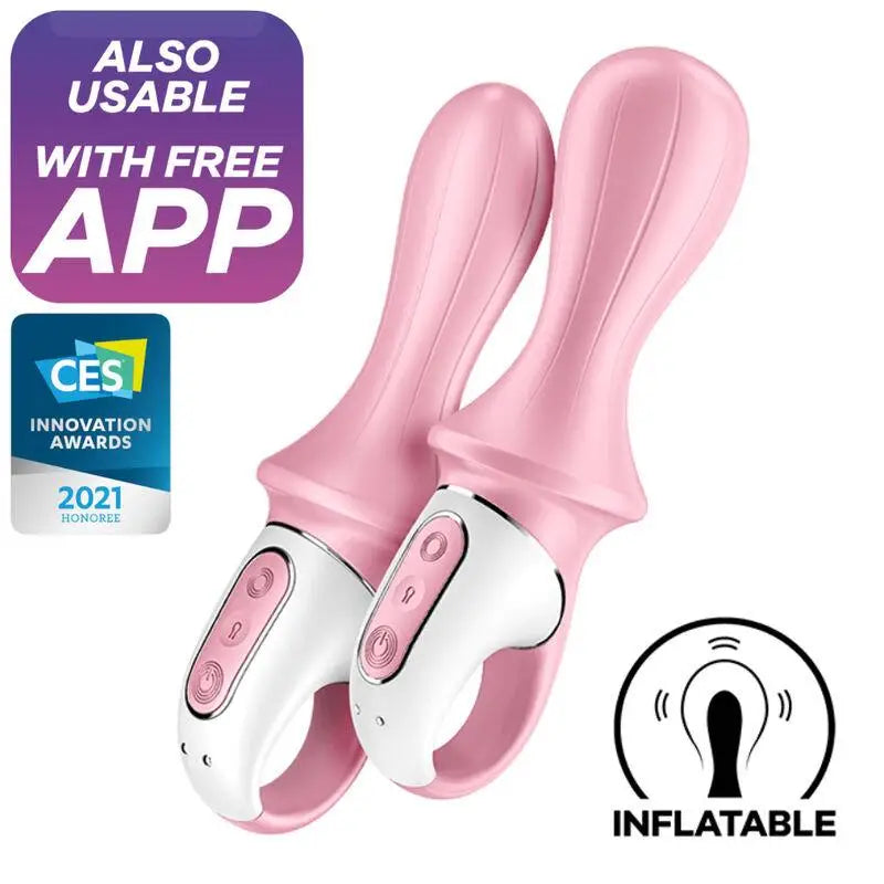 SATISFYER - AIR PUMP BOOTY 5+ VIBRADOR ANAL INFLVEL ROSA - Sexshoptuga 