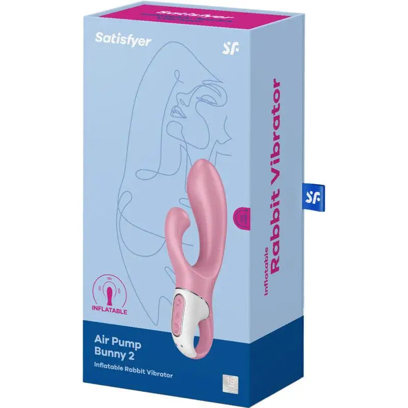 SATISFYER - BOMBA DE AR BUNNY 2 ROSA - Sexshoptuga 