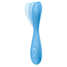 SATISFYER - APLICATIVO MULTIVIBRADOR G-SPOT FLEX 4+ AZUL - Sexshoptuga  Sexshoptuga 