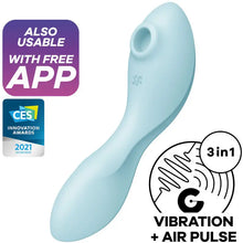 SATISFYER - CURVY TRINITY 5 ESTIMULADOR DE PULSO DE AR E APLICATIVO VIBRADOR BRANCO - Sexshoptuga  Sexshoptuga 