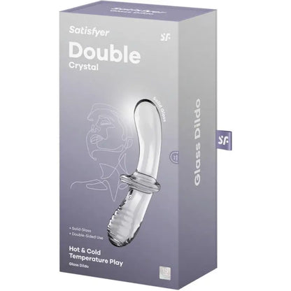 SATISFYER - DILDO DE CRISTAL DUPLO TRANSPARENTE - Sexshoptuga 