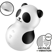 SATISFYER - POCKET PANDA ESTIMULADOR E VIBRADOR PRETO E BRANCO - Sexshoptuga  Sexshoptuga 