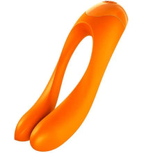 SATISFYER - VIBRADOR DE DEDO CANDY CANE LARANJA - Sexshoptuga  Sexshoptuga 