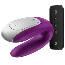 SATISFYER - VIBRADOR DOUBLE FUN PARTNER ROXO - Sexshoptuga  Sexshoptuga 