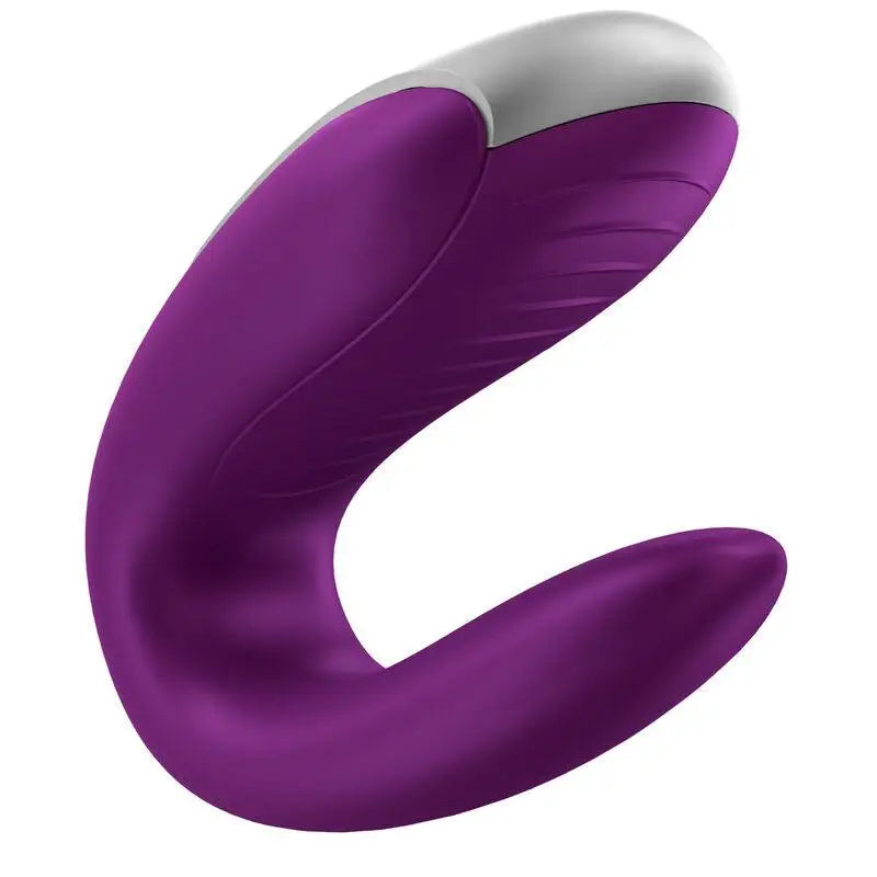 SATISFYER - VIBRADOR DOUBLE FUN PARTNER ROXO - Sexshoptuga 