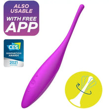 SATISFYER - VIBRADOR TWIRLING JOY CLIT TIP FÚCSIA - Sexshoptuga  Sexshoptuga 