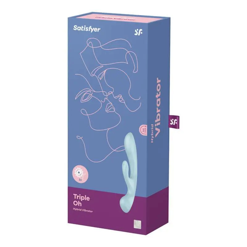 SATISFYER - VIBRAO HÍBRIDA TRIPLE OH ROSA - Sexshoptuga 