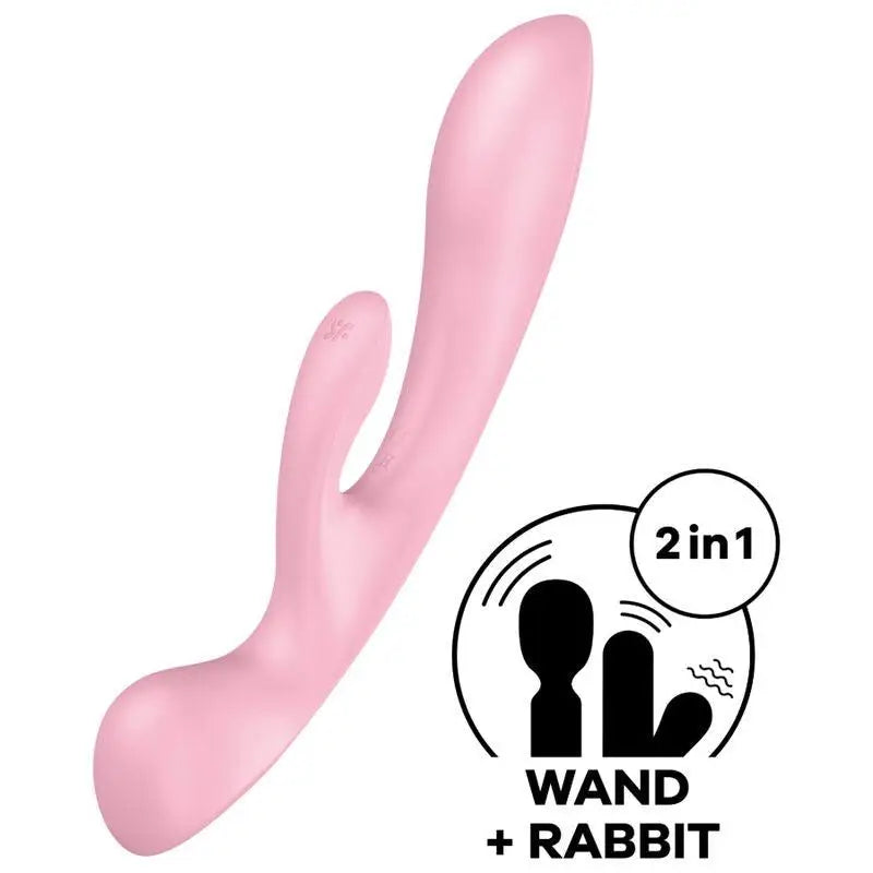 SATISFYER - VIBRAO HÍBRIDA TRIPLE OH ROSA - Sexshoptuga 