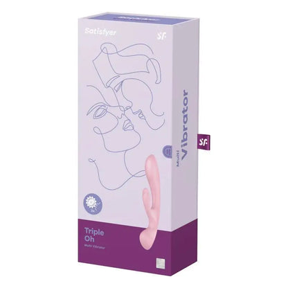 SATISFYER - VIBRAO HÍBRIDA TRIPLE OH ROSA - Sexshoptuga 