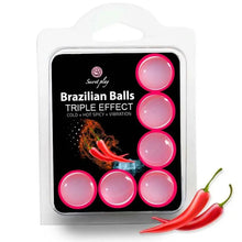 SECRETPLAY - CONJUNTO 6 BOLAS BRASILEIRAS EFEITO TRIPLO - Sexshoptuga  Sexshoptuga 