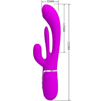 PRETTY LOVE - SHANIA TRIPLE RABBIT VIBRADOR MULTIFUNCIONAL ROSA - Sexshoptuga 