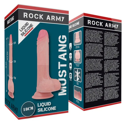 ROCKARMY - LIQUID SILICONE PREMIUM MUSTANG REALISTIC 18 CM -O- 4.14 CM - Sexshoptuga 