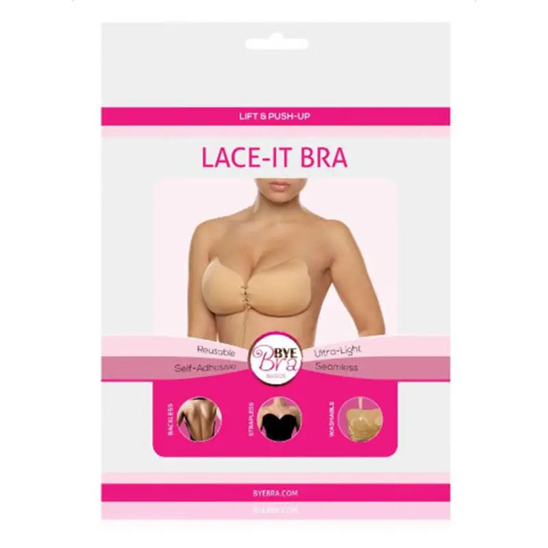 BYE-BRA - LACE-IT APRIMORAMENTO PUSH-UP BEIGE COPO D - Sexshoptuga 