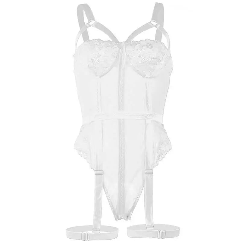 SUBBLIME - TEDDY COM ALA LIGA DETALHE PEITO BRANCO S/M - Sexshoptuga 