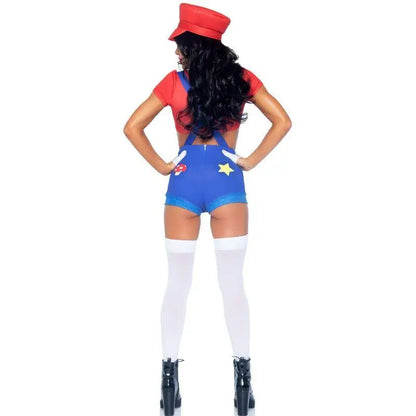 LEG AVENUE - TRAJE SEXY MARIO BROS VERMELHO/AZUL S - Sexshoptuga 