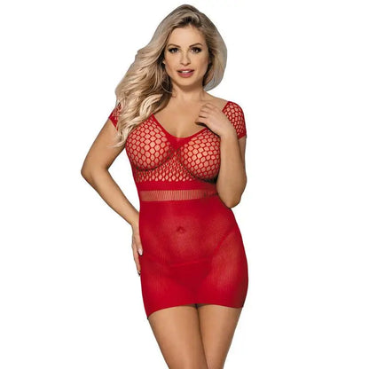 SUBBLIME - 951924 VESTIDO CURTO DE CROCHÊ VERMELHO GRILL TAMANHO ÚNICO - Sexshoptuga 