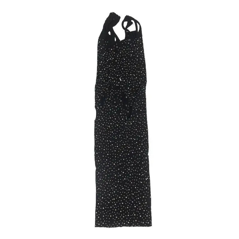 SUBBLIME - 952198 VESTIDO DE REDE COM DIAMANTES BRILHANTES PRETO TAMANHO ÚNICO - Sexshoptuga 