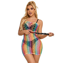 SUBBLIME - 952365 RAINBOW BARE SHOULDER FISHNET VESTIDO TAMANHO ÚNICO - Sexshoptuga  Sexshoptuga 