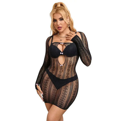 SUBBLIME - 952464 VESTIDO DE REDE PRETA TAMANHO ÚNICO - Sexshoptuga 