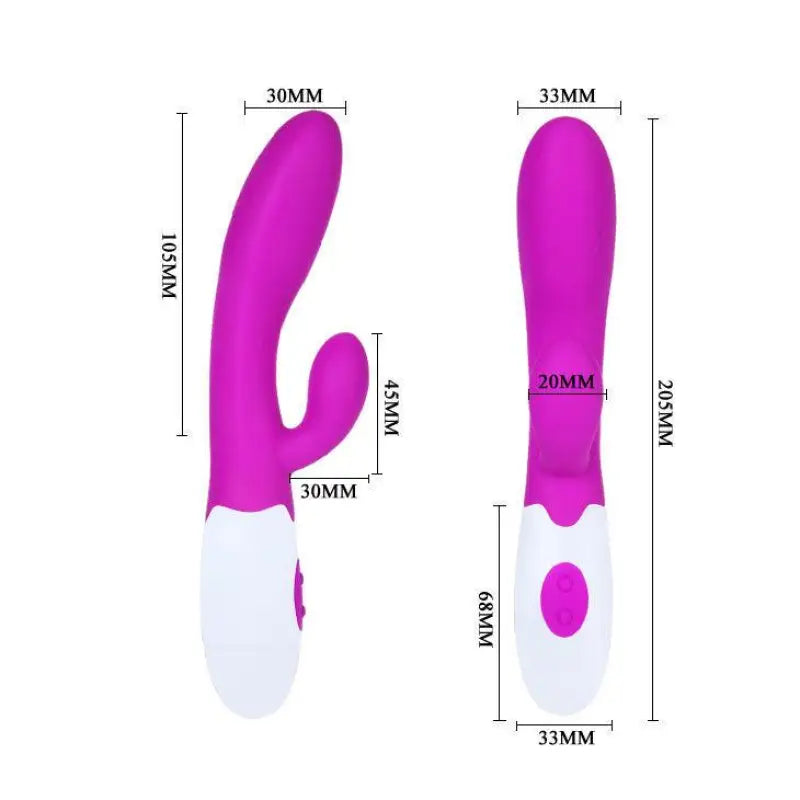 PRETTY LOVE - VIBRADOR ALVIS COM ESTIMULADOR DE CLITÓRIS - Sexshoptuga 