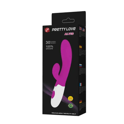 PRETTY LOVE - VIBRADOR ALVIS COM ESTIMULADOR DE CLITÓRIS - Sexshoptuga 