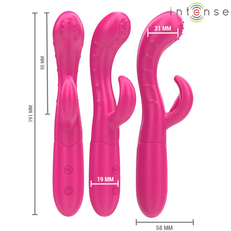 INTENSE - AMARA VIBRADOR COM LÍNGUA ESTIMULANTE 10 VIBRAÇÕES ROSA - Sexshoptuga 