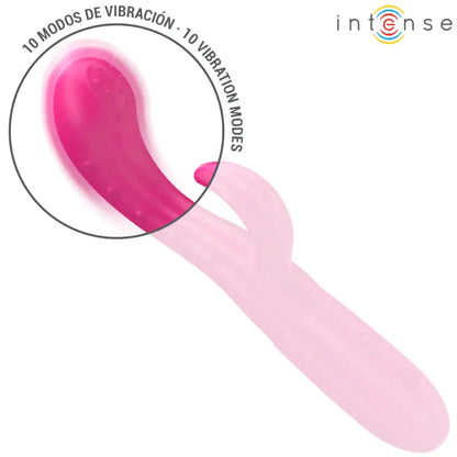 INTENSE - AMARA VIBRADOR COM LÍNGUA ESTIMULANTE 10 VIBRAÇÕES ROSA - Sexshoptuga 