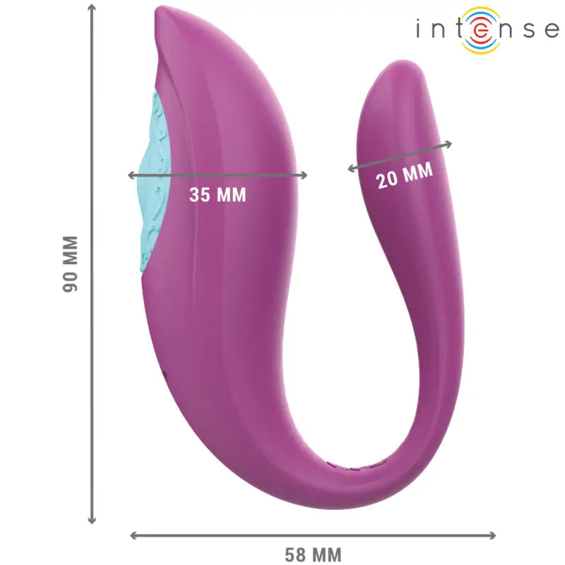 INTENSE - ANNIE VIBRADOR EM FORMA DE U E ESTIMULADOR ROXO CONTROLE REMOTO - Sexshoptuga 