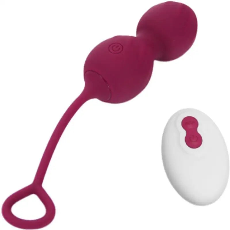 ARMONY - BLOSSOMS VAGINAL DUMBBELL VIBRAÇÃO CONTROLE REMOTO 10 VIBRAÇÕES VERMELHO ESCURO - Sexshoptuga 