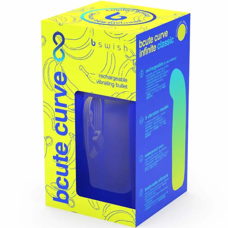 B SWISH - BCUTE CURVE INFINITE CLASSIC EDIO LIMITADA VIBRADOR DE SILICONE RECARREGVEL AMARELO - Sexshoptuga 