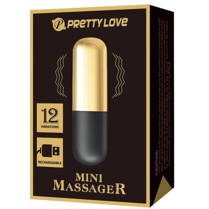 PRETTY LOVE - VIBRADOR BALA RECARREGVEL DOURADO - Sexshoptuga 