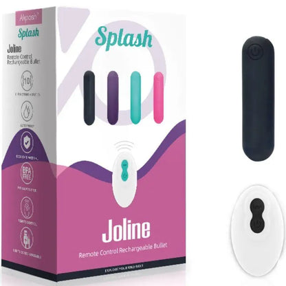 ARMONY - SPLASH JOLINE VIBRADOR BALA SILICONE CONTROLE REMOTO 10 VIBRAÇÕES 65 X 15 CM PRETO - Sexshoptuga 