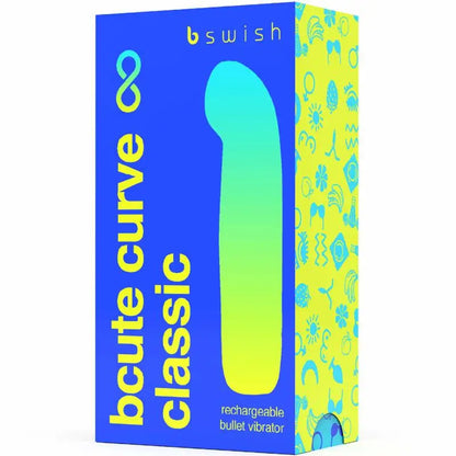 B SWISH - BCUTE CURVE INFINITE CLSSICO RECARREGVEL VIBRADOR AZUL SILICONE - Sexshoptuga 