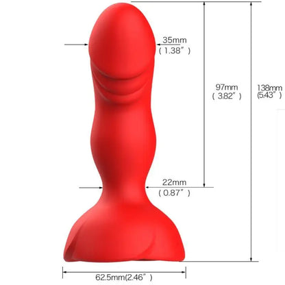 ARMONY - EXTREME A BLOOM VIBRADOR ROSE E PLUG ANAL CONTROLE REMOTO VERMELHO - Sexshoptuga 