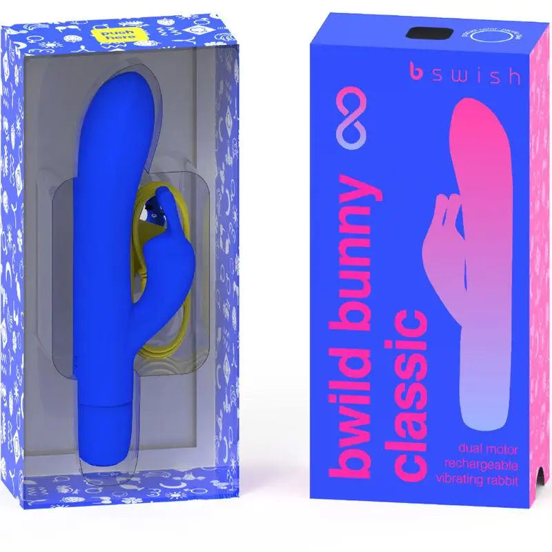 B SWISH - BWILD BUNNY INFINITE CLASSIC RECARREGVEL VIBRADOR AZUL SILICONE - Sexshoptuga 