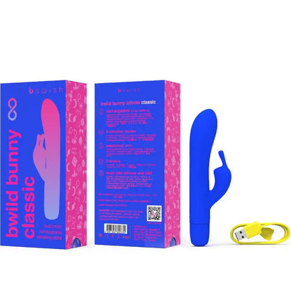 B SWISH - BWILD BUNNY INFINITE CLASSIC RECARREGVEL VIBRADOR AZUL SILICONE - Sexshoptuga 