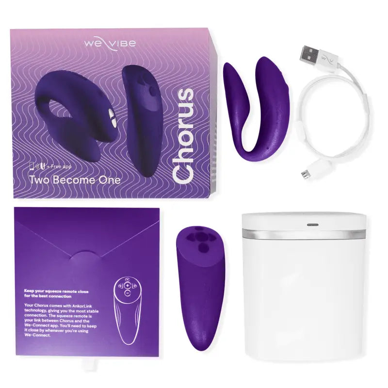 WE-VIBE - VIBRADOR CHORUS PARA CASAIS COM LILAC SQUEEZE CONTROL - Sexshoptuga 