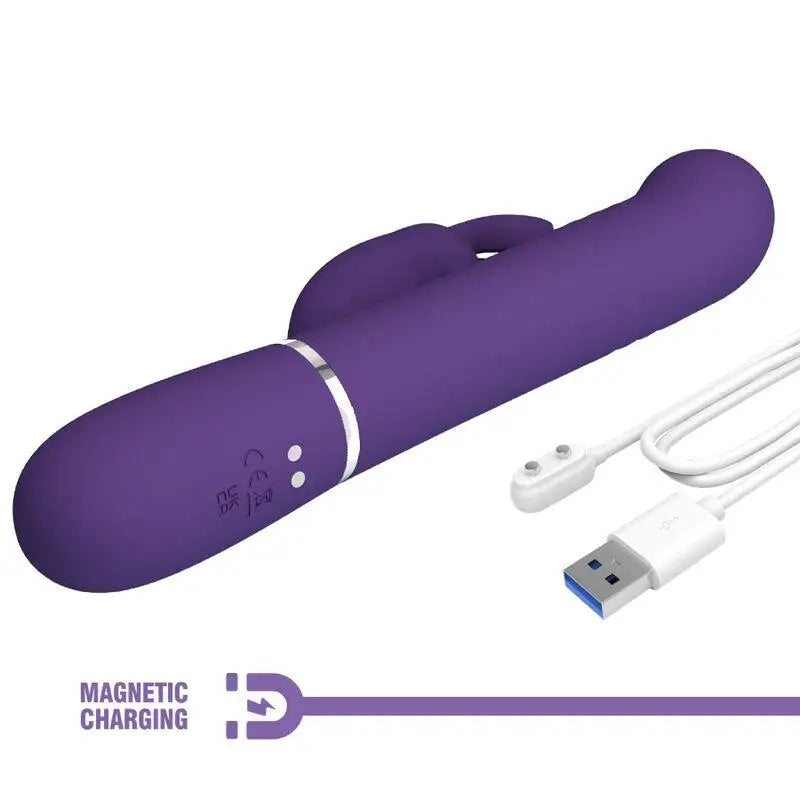 PRETTY LOVE - COALE VIBRADOR COELHO 4 EM 1 ROXO - Sexshoptuga 