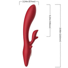 ARMONY - ELK VIBRADOR COELHO CURVADO VERMELHO - Sexshoptuga  Sexshoptuga 