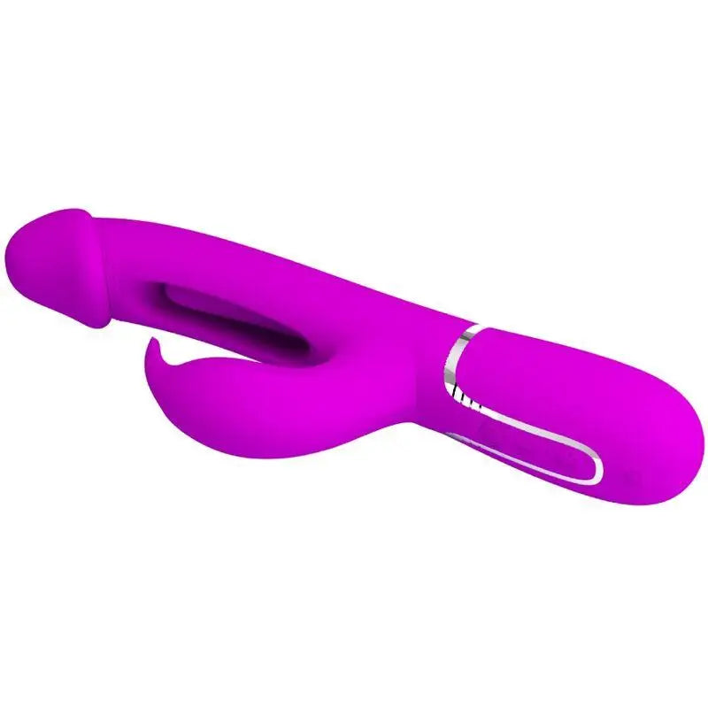 PRETTY LOVE - VIBRADOR COELHO DEJON 3 EM 1 MULTIFUNO FUCSIA - Sexshoptuga 