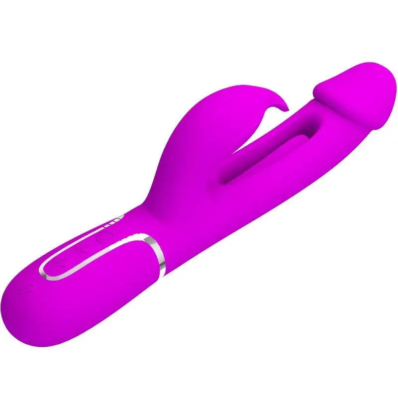 PRETTY LOVE - VIBRADOR COELHO DEJON 3 EM 1 MULTIFUNO FUCSIA - Sexshoptuga 