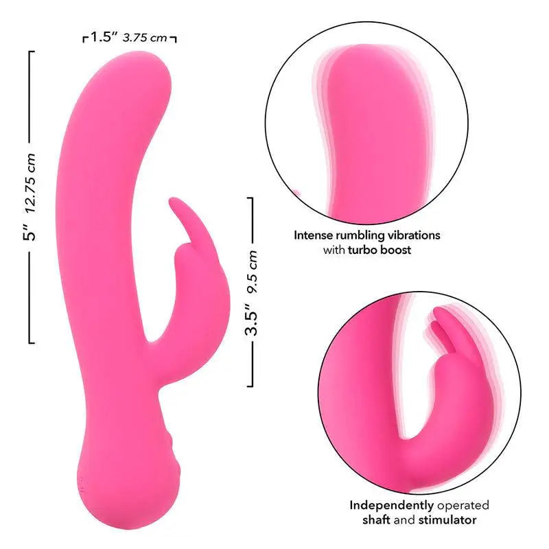 CALEXOTICS - FIRST TIME VIBRADOR COELHO RECARREGÁVEL ROSA - Sexshoptuga 