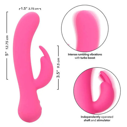 CALEXOTICS - FIRST TIME VIBRADOR COELHO RECARREGÁVEL ROSA - Sexshoptuga 