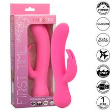 CALEXOTICS - FIRST TIME VIBRADOR COELHO RECARREGÁVEL ROSA - Sexshoptuga  Sexshoptuga 