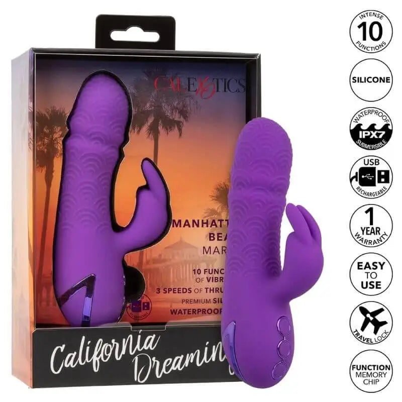 CALEXOTICS - MANHATTAN BEACH MARVEL VIBRADOR COELHO ROXO POR CALIFORNIA DREAMING - Sexshoptuga 