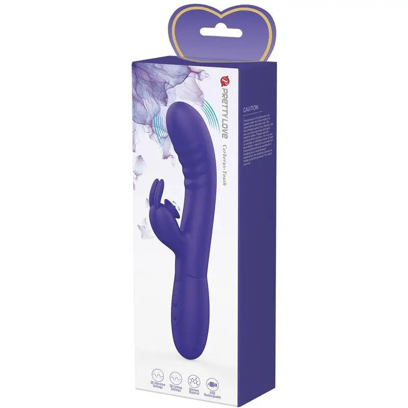 PRETTY LOVE - VIBRADOR DE COELHO VIOLETA CERBERUS YOUTH - Sexshoptuga 