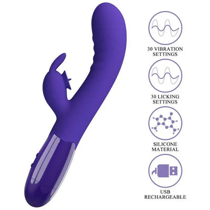 PRETTY LOVE - VIBRADOR DE COELHO VIOLETA CERBERUS YOUTH - Sexshoptuga 